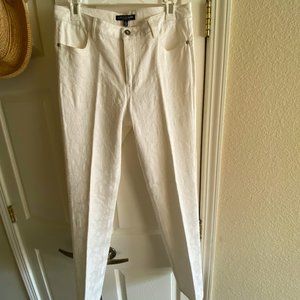 Mid-Rise Skinny Leg Floral Pants